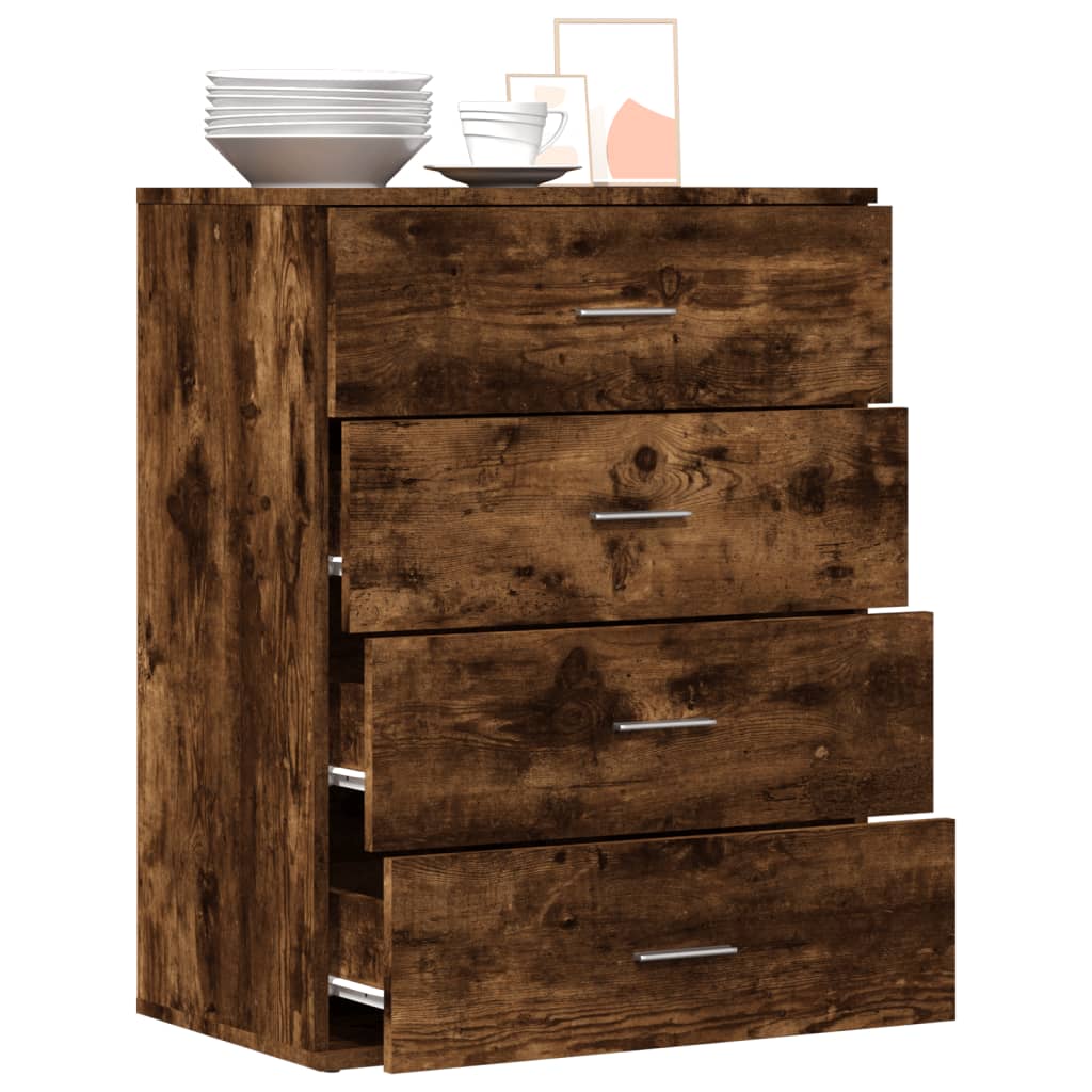 Buffet chêne fumé 60x39x80 cm bois d'ingénierie - XIOS