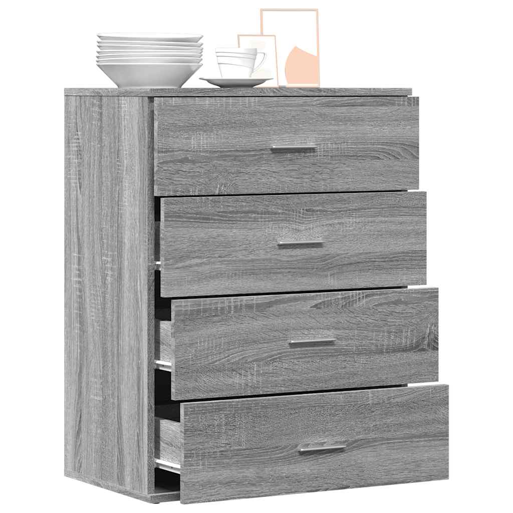 Buffet sonoma gris 60x39x80 cm bois d'ingénierie - XIOS