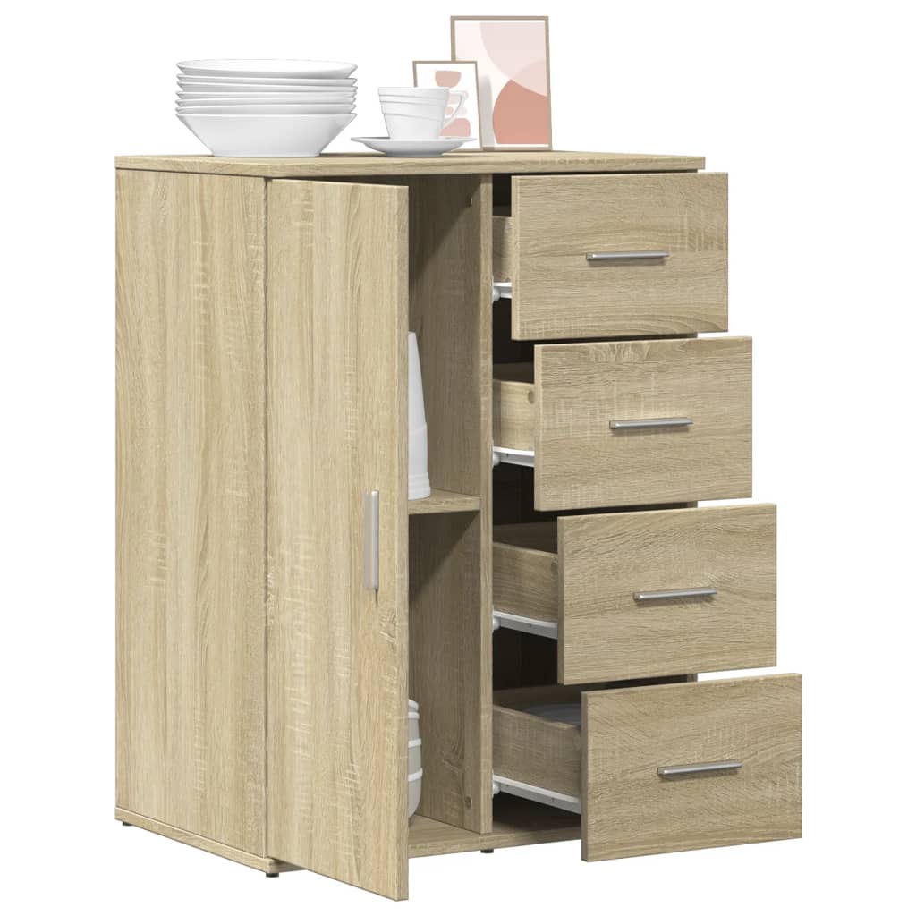 Buffet chêne sonoma 59x39x80 cm bois d'ingénierie - XIOS