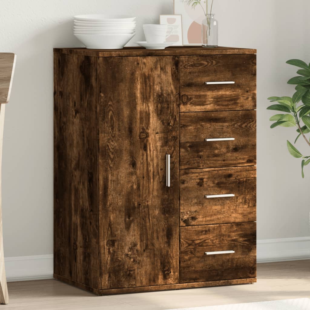 Buffet chêne fumé 59x39x80 cm bois d'ingénierie - XIOS