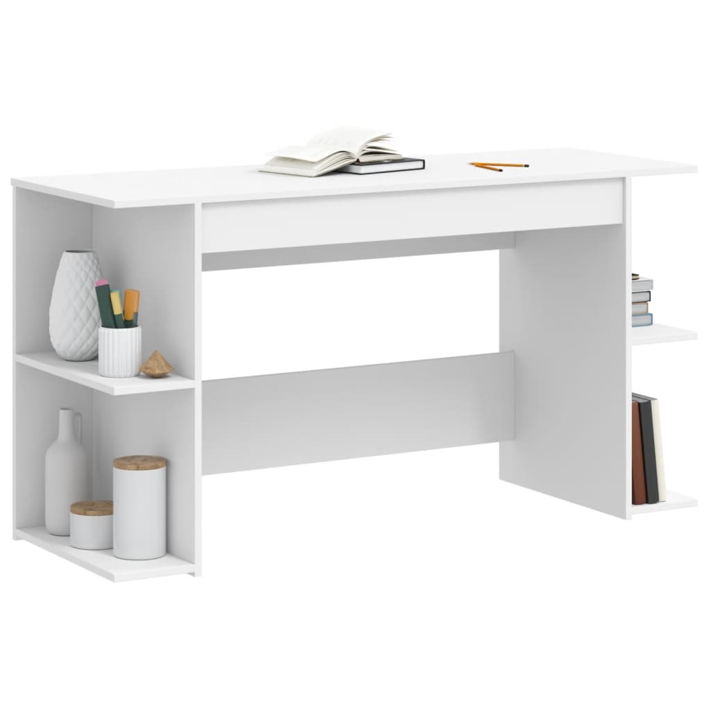 Bureau blanc 140x50x75 cm bois d'ingénierie - XIOS