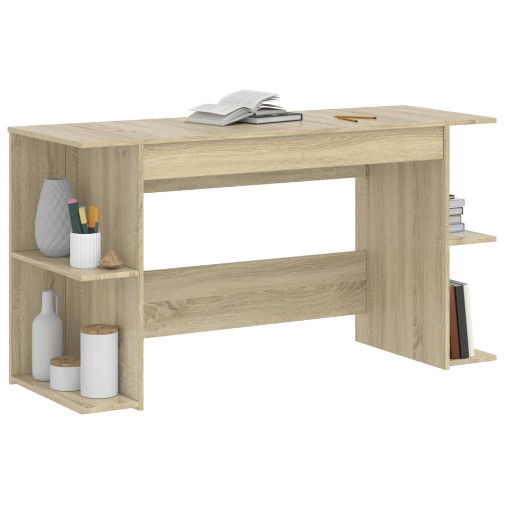 Bureau chêne sonoma 140x50x75 cm bois d'ingénierie - XIOS