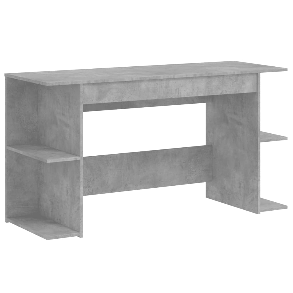 Bureau gris béton 140x50x75 cm bois d'ingénierie - XIOS
