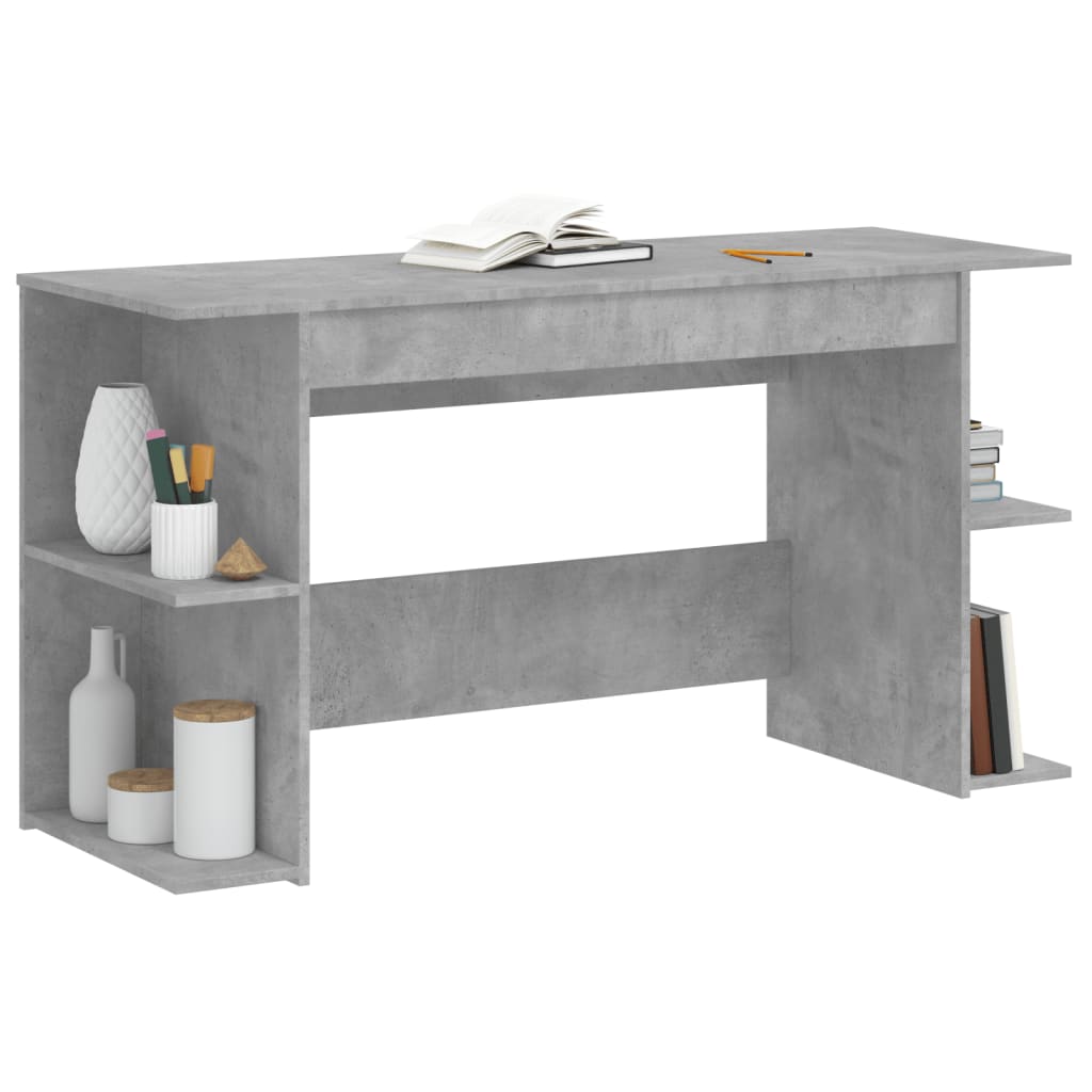 Bureau gris béton 140x50x75 cm bois d'ingénierie - XIOS