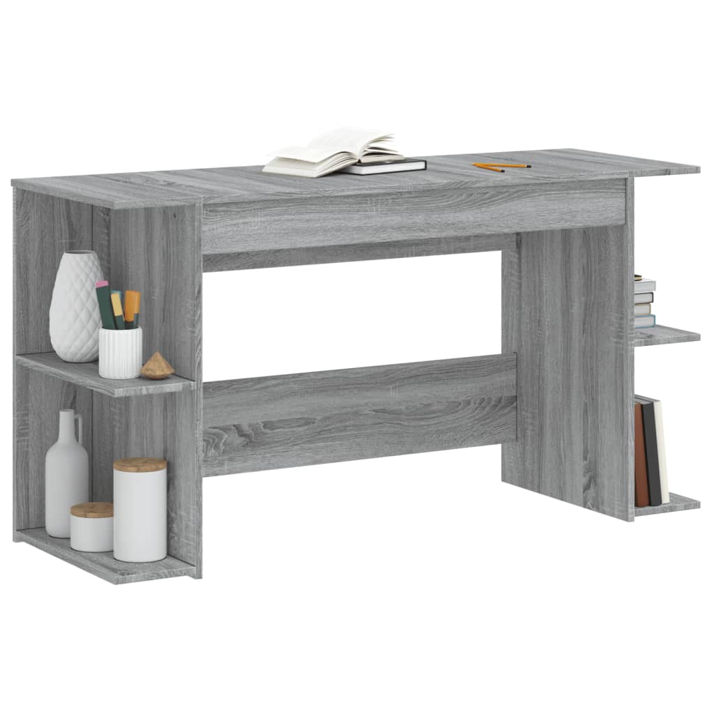 Bureau sonoma gris 140x50x75 cm bois d'ingénierie - XIOS