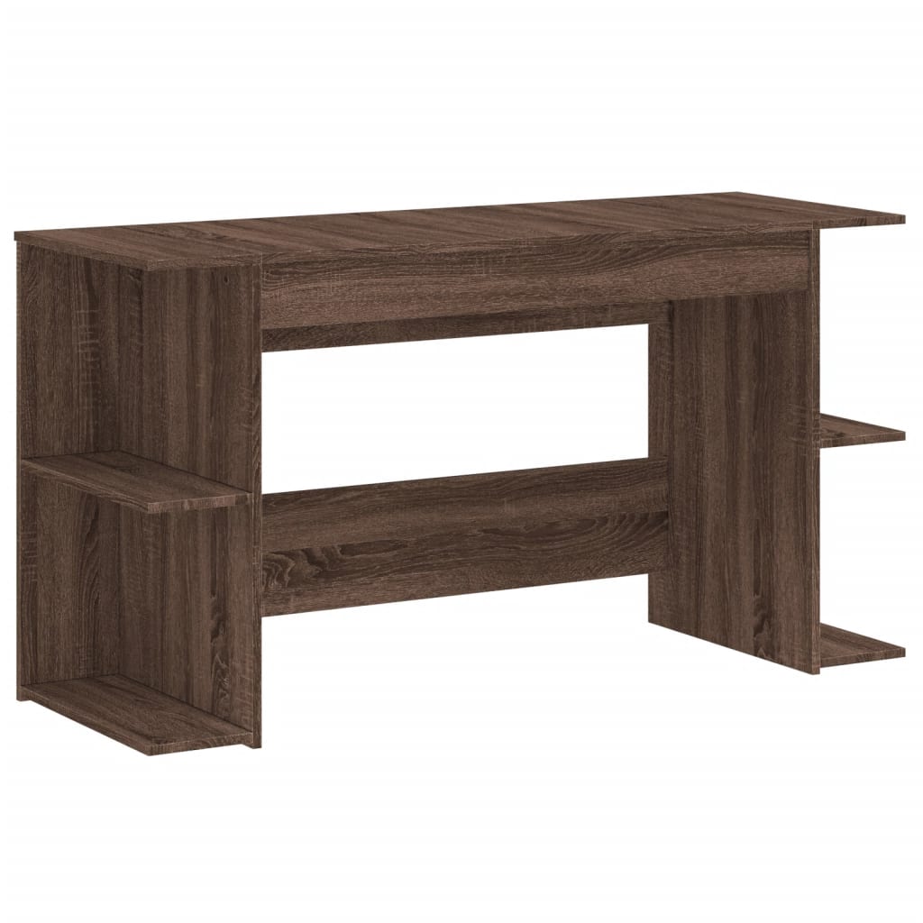Bureau chêne marron 140x50x75 cm bois d'ingénierie - XIOS