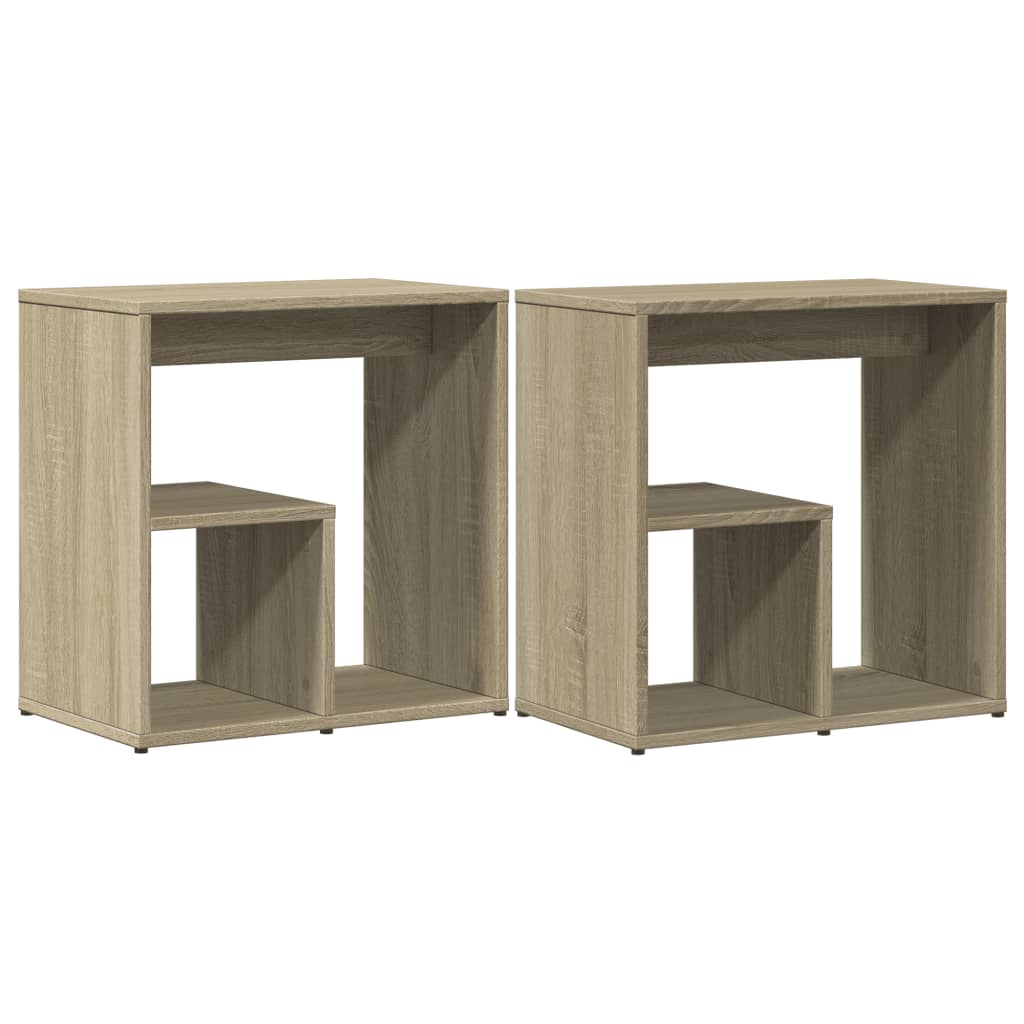 Tables d'appoint 2 pcs chêne sonoma 50x30x50 cm bois ingénierie - XIOS