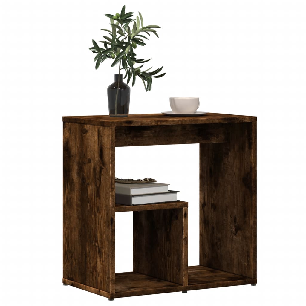 Tables d'appoint 2 pcs chêne fumé 50x30x50 cm bois d'ingénierie - XIOS