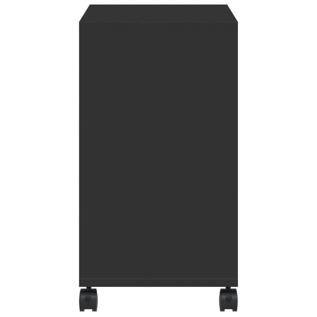 Table d'appoint avec roues noir 50x30x55 cm bois d'ingénierie - XIOS