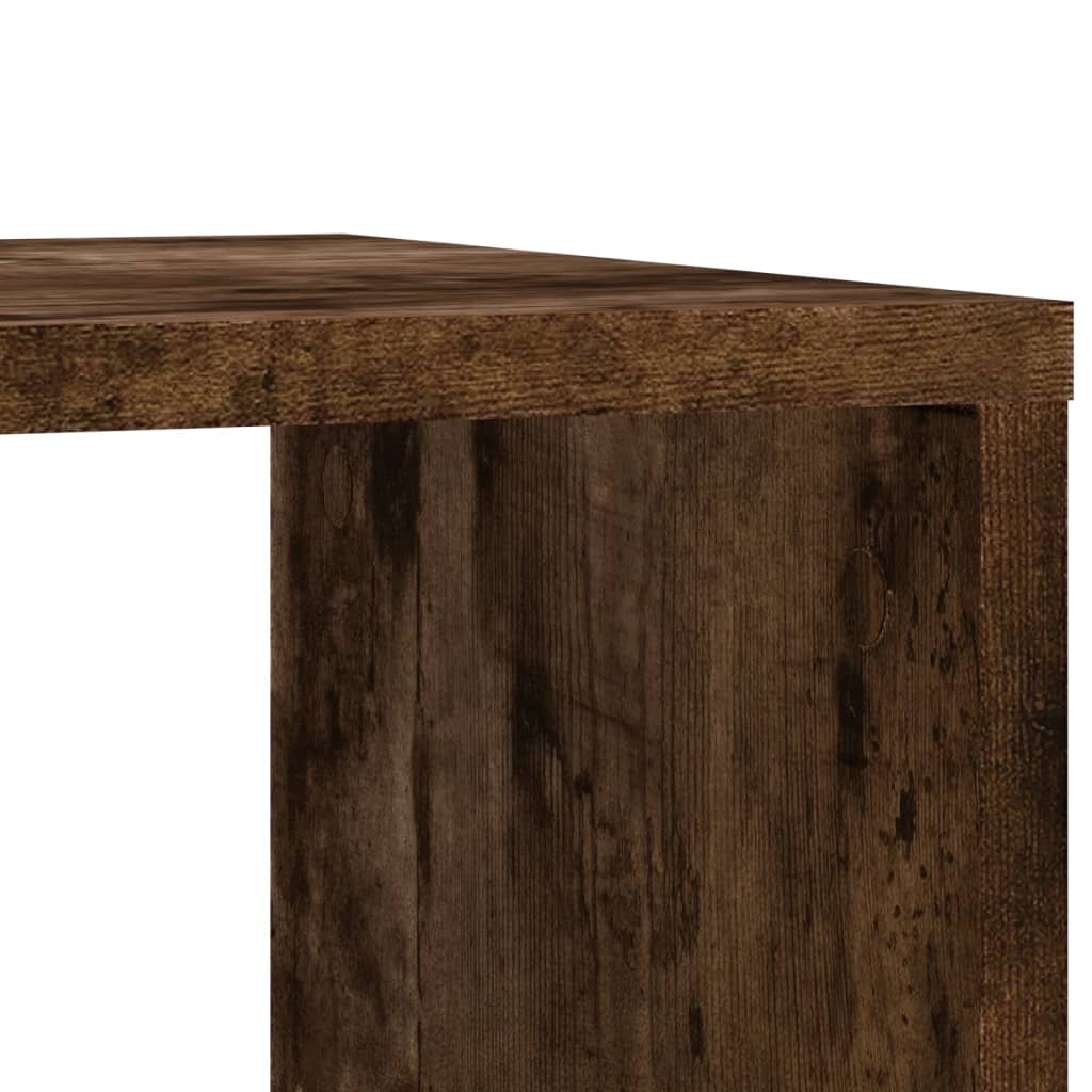 Table d'appoint avec roues chêne fumé bois d'ingénierie - XIOS