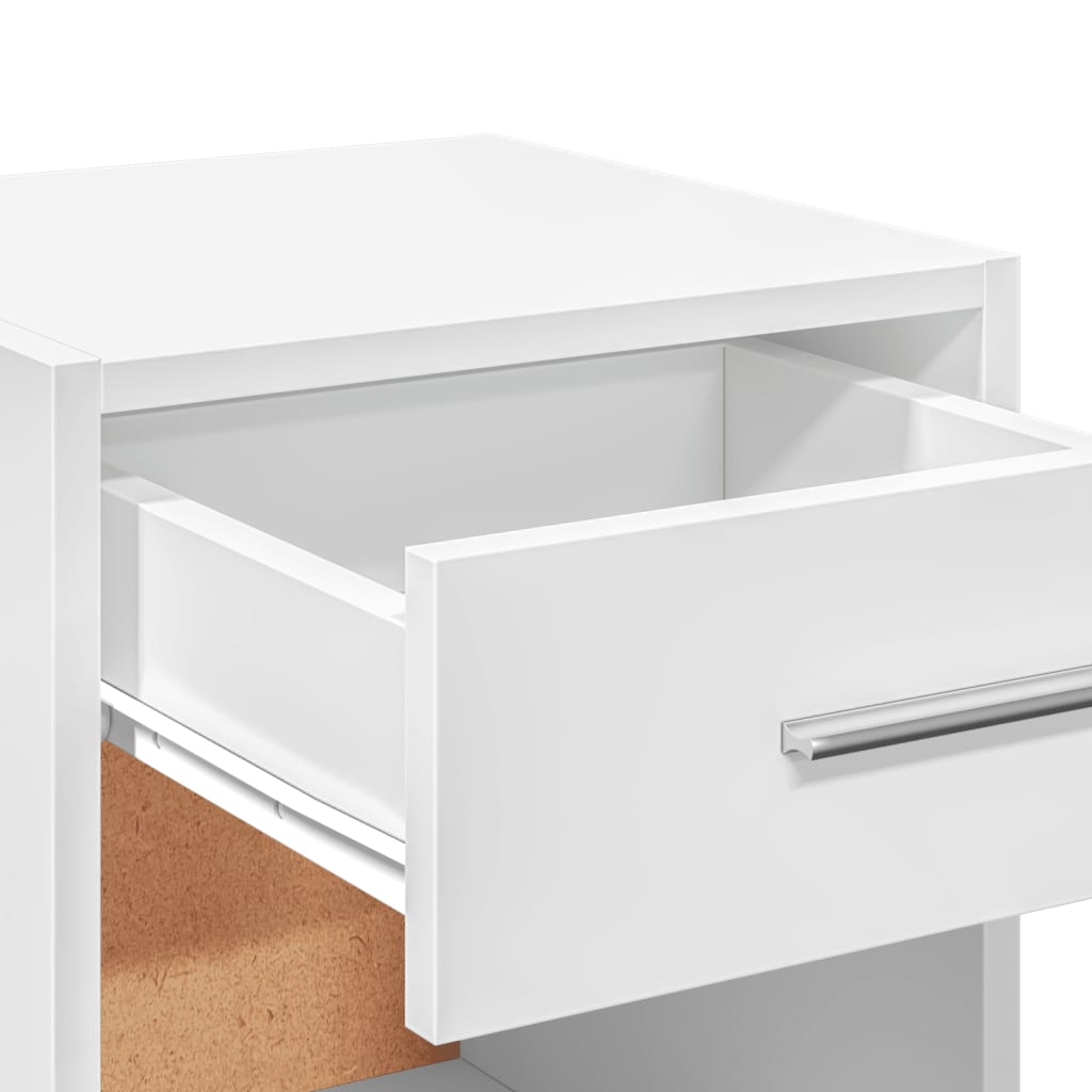 Tables de chevet 2 pcs blanc 35x34x65 cm bois d'ingénierie - XIOS