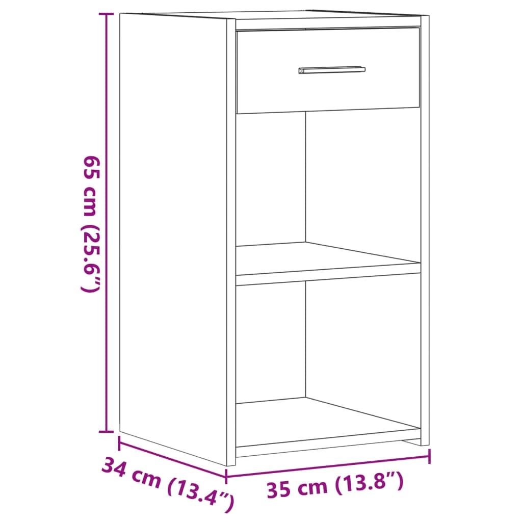 Tables de chevet 2 pcs blanc 35x34x65 cm bois d'ingénierie - XIOS