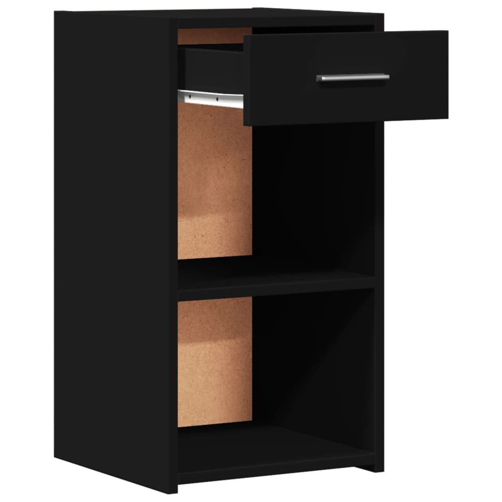 Tables de chevet 2 pcs noir 35x34x65 cm bois d’ingénierie - XIOS