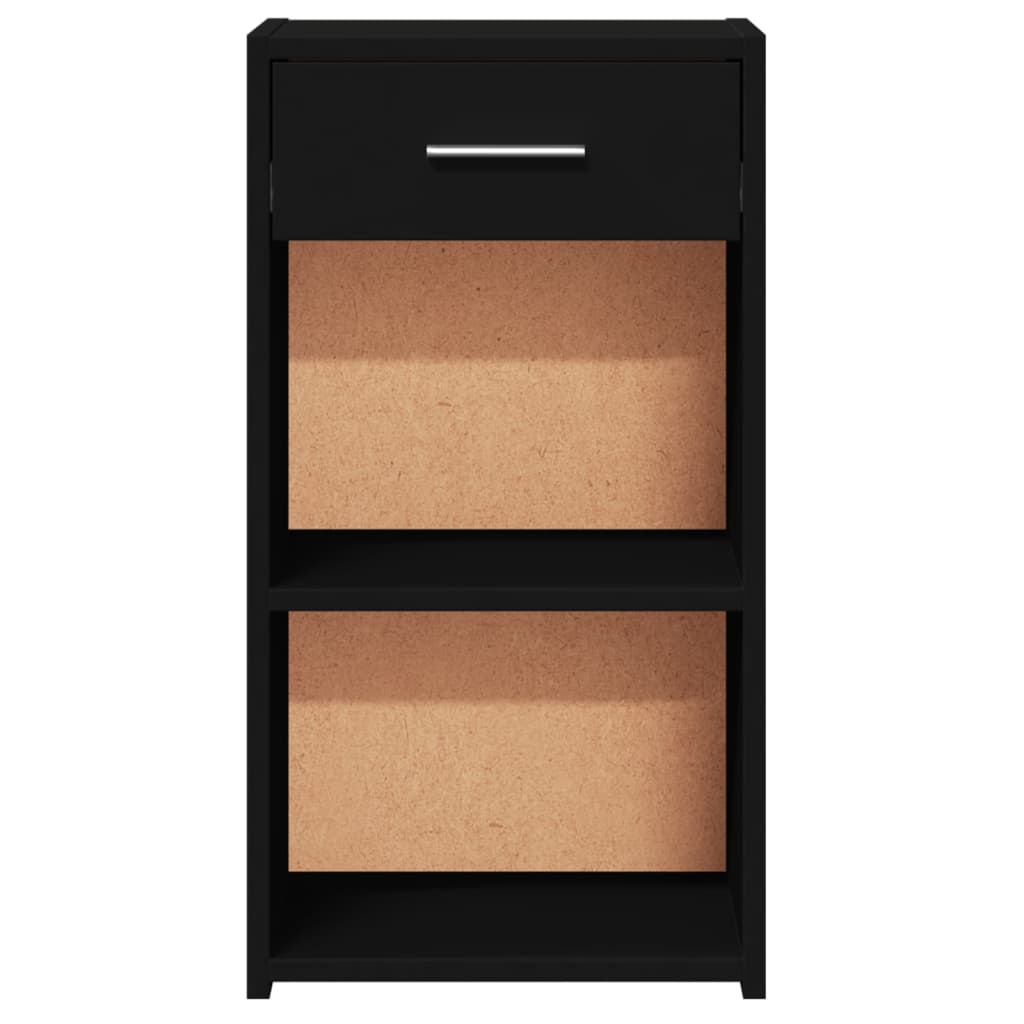 Tables de chevet 2 pcs noir 35x34x65 cm bois d’ingénierie - XIOS