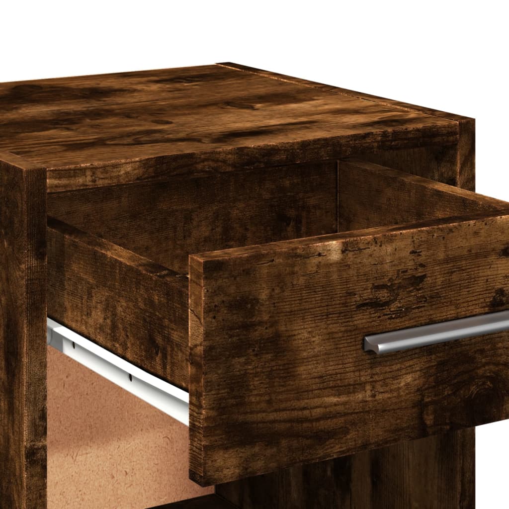 Tables de chevet 2 pcs chêne fumé 35x34x65 cm bois ingénierie - XIOS
