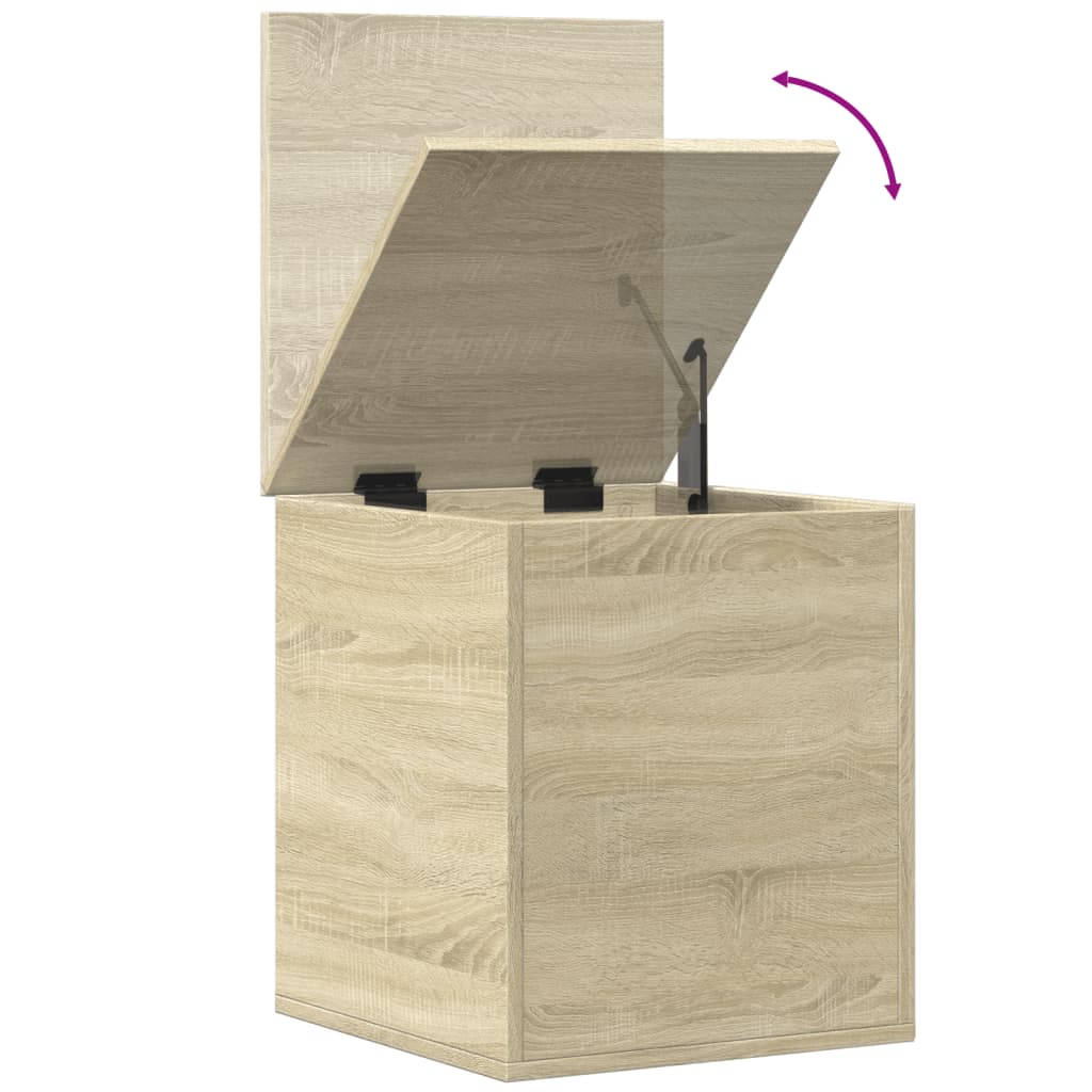 Boîte de rangement chêne sonoma 40x42x46 cm bois d'ingénierie - XIOS