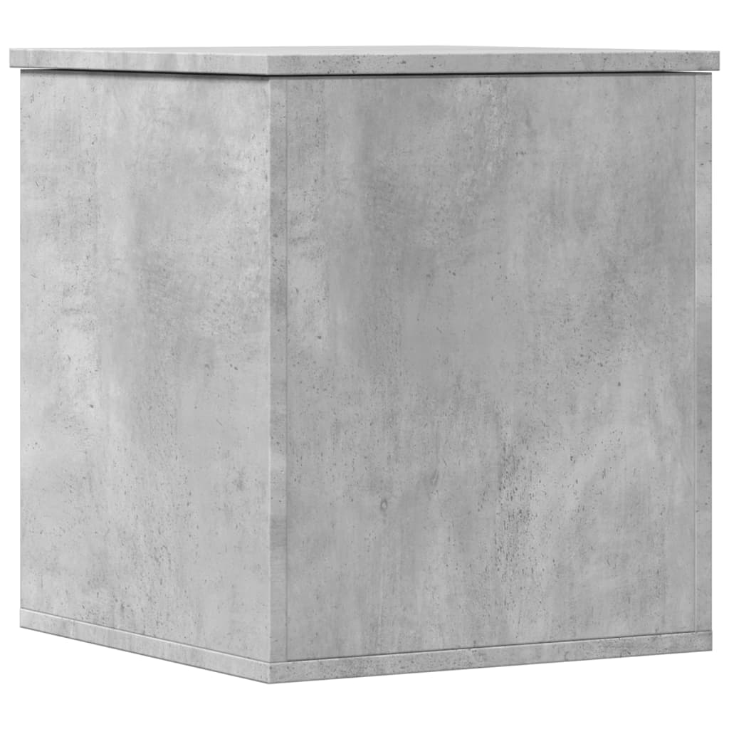 Boîte de rangement gris béton 40x42x46 cm bois d'ingénierie - XIOS