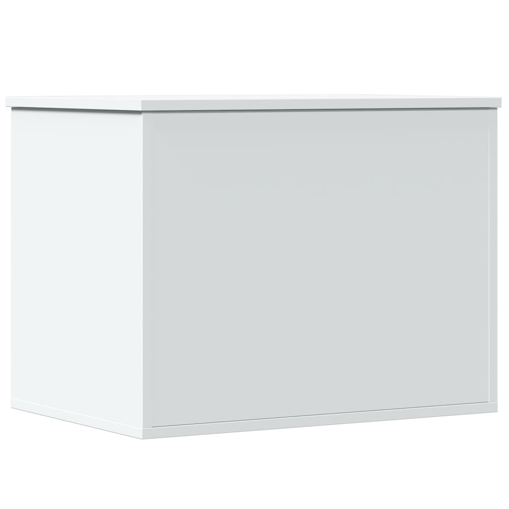 Boîte de rangement blanc 60x42x46 cm bois d'ingénierie