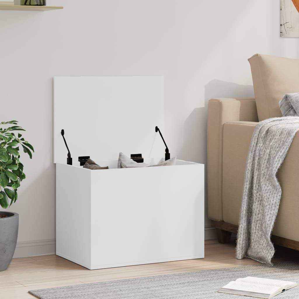 Boîte de rangement blanc 60x42x46 cm bois d'ingénierie - XIOS