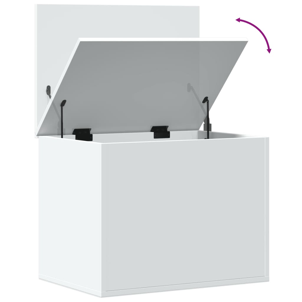 Boîte de rangement blanc 60x42x46 cm bois d'ingénierie - XIOS