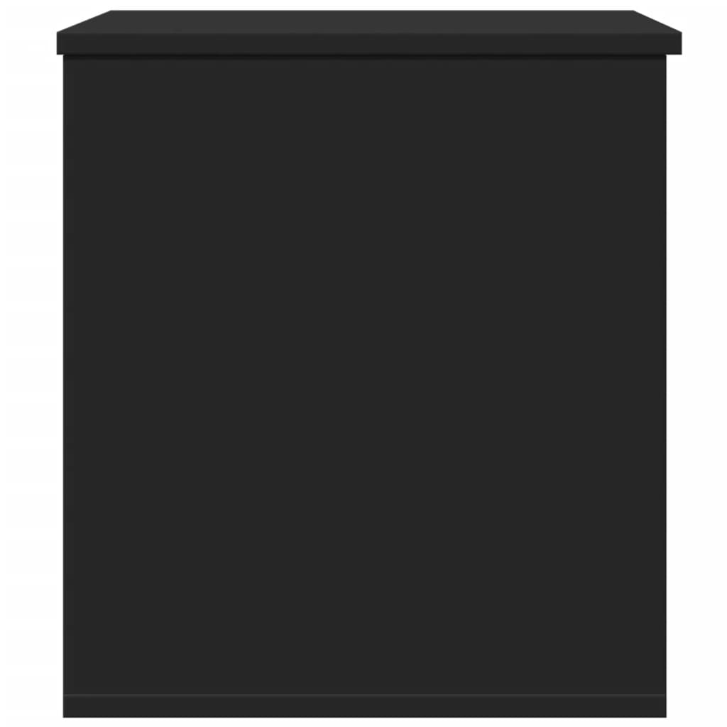 Boîte de rangement noir 60x42x46 cm bois d'ingénierie - XIOS