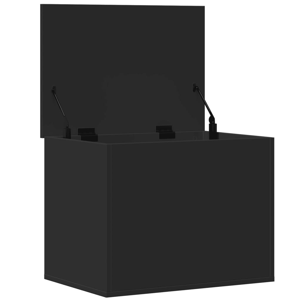 Boîte de rangement noir 60x42x46 cm bois d'ingénierie - XIOS