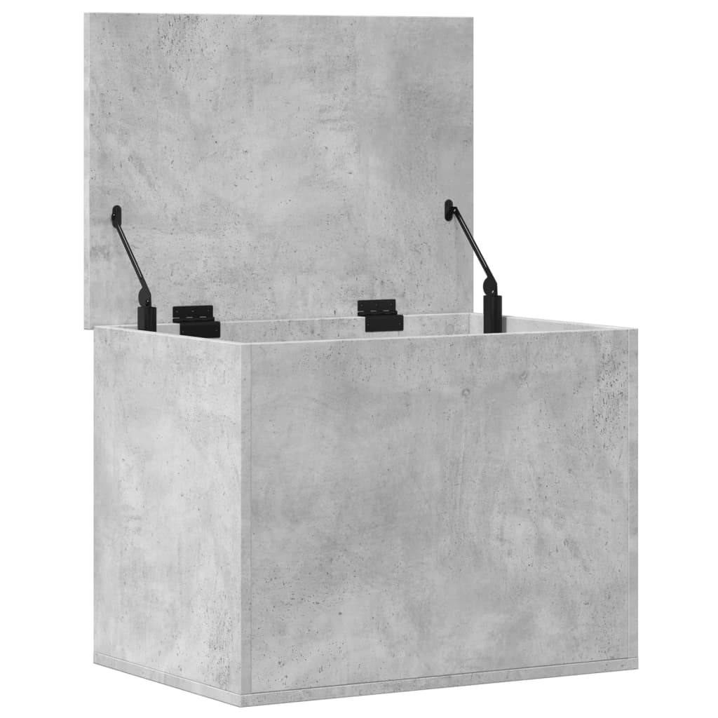 Boîte de rangement gris béton 60x42x46 cm bois d'ingénierie - XIOS