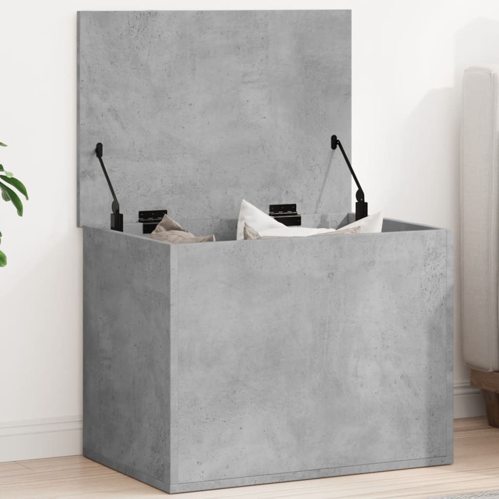 Boîte de rangement gris béton 60x42x46 cm bois d'ingénierie - XIOS