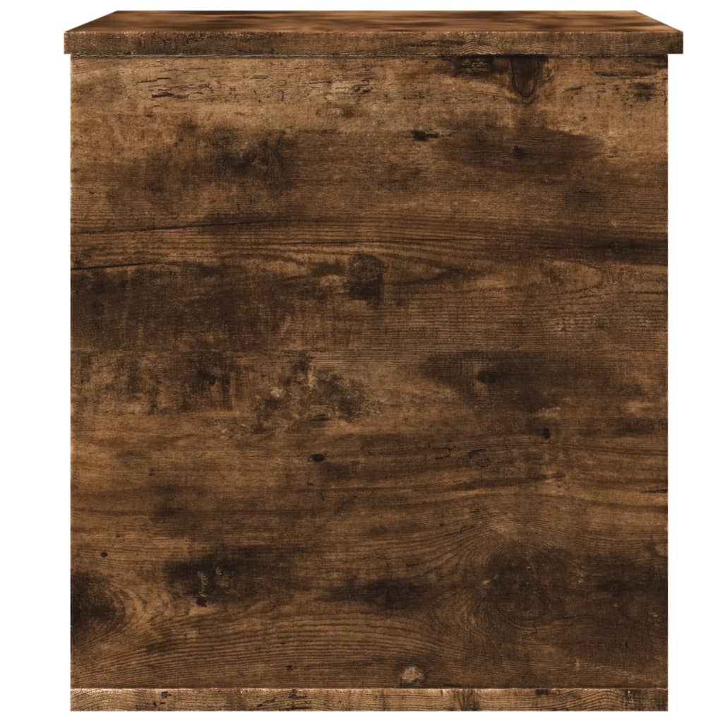 Boîte de rangement chêne fumé 60x42x46 cm bois d'ingénierie - XIOS
