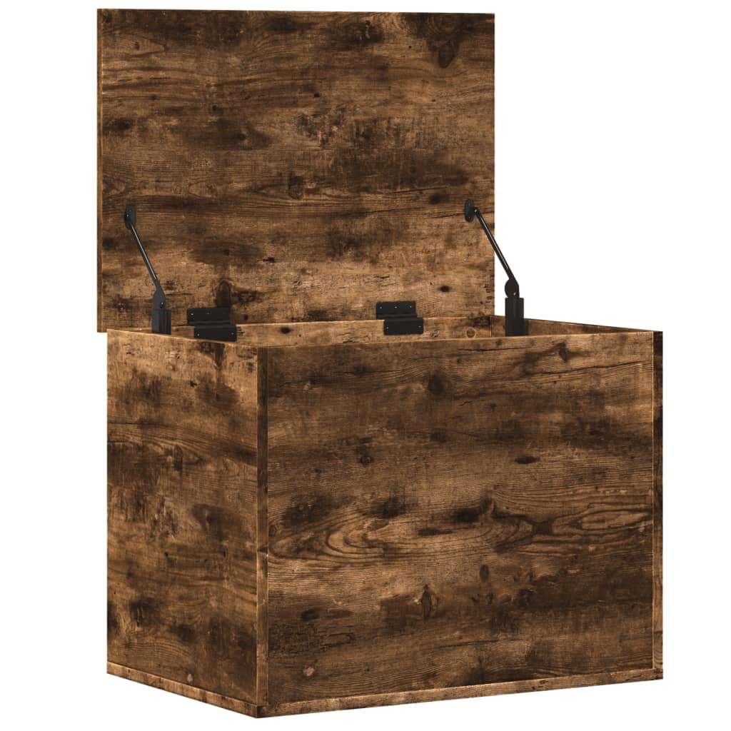 Boîte de rangement chêne fumé 60x42x46 cm bois d'ingénierie - XIOS