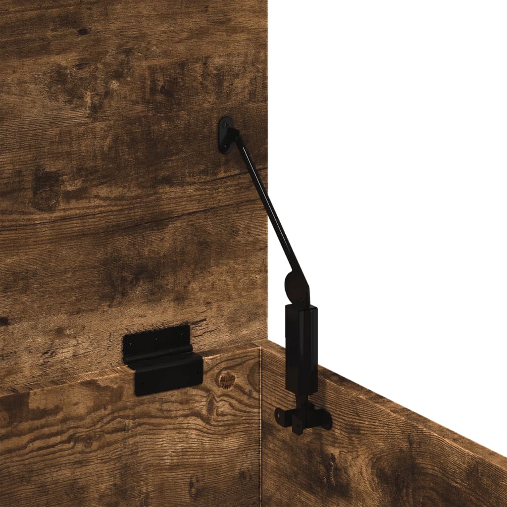 Boîte de rangement chêne fumé 60x42x46 cm bois d'ingénierie - XIOS