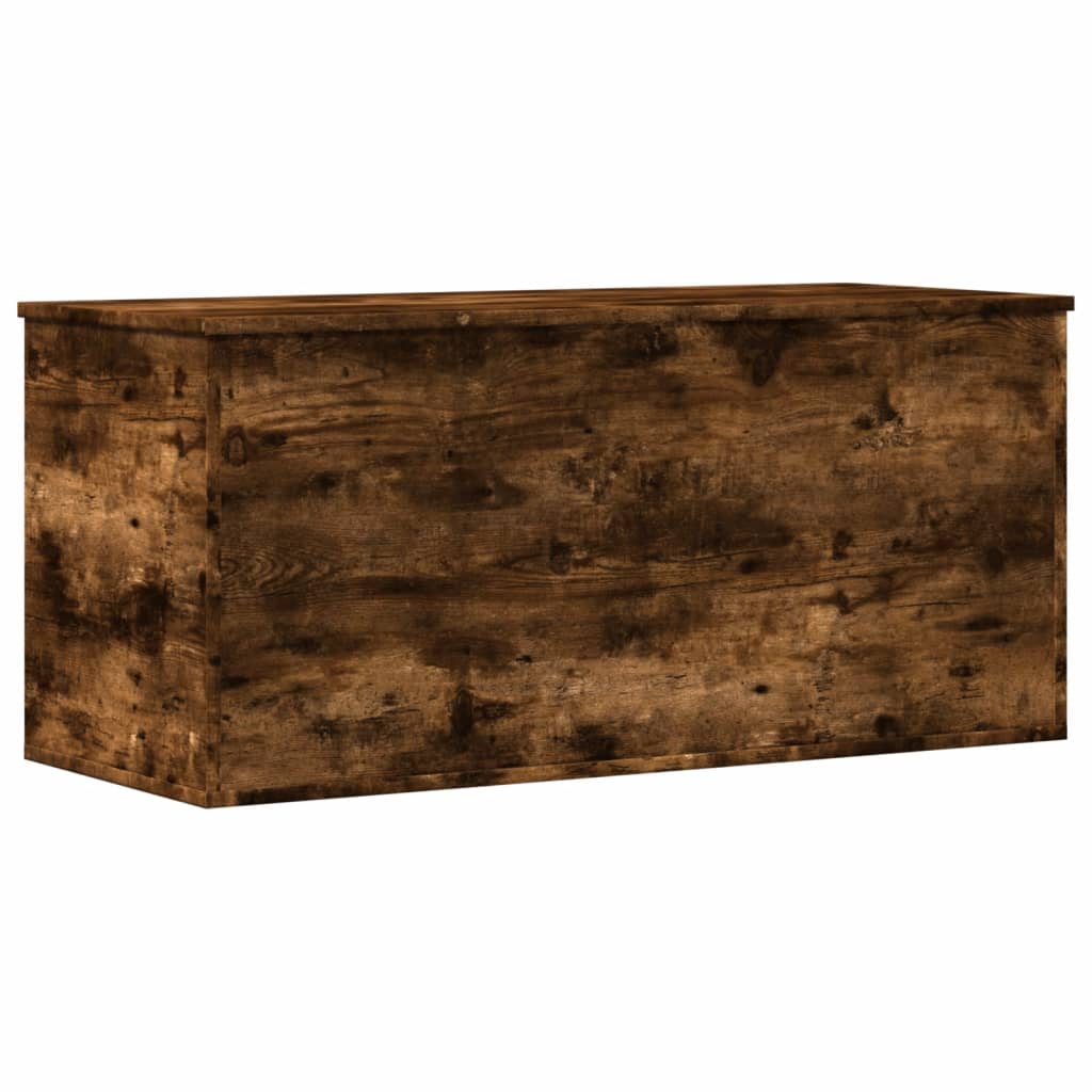 Boîte de rangement chêne fumé 100x42x46 cm bois d'ingénierie - XIOS