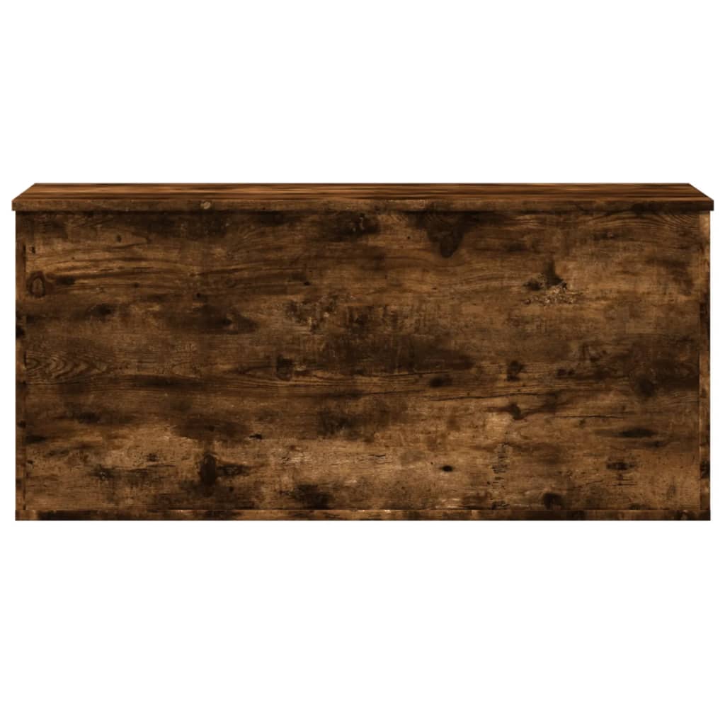 Boîte de rangement chêne fumé 100x42x46 cm bois d'ingénierie - XIOS