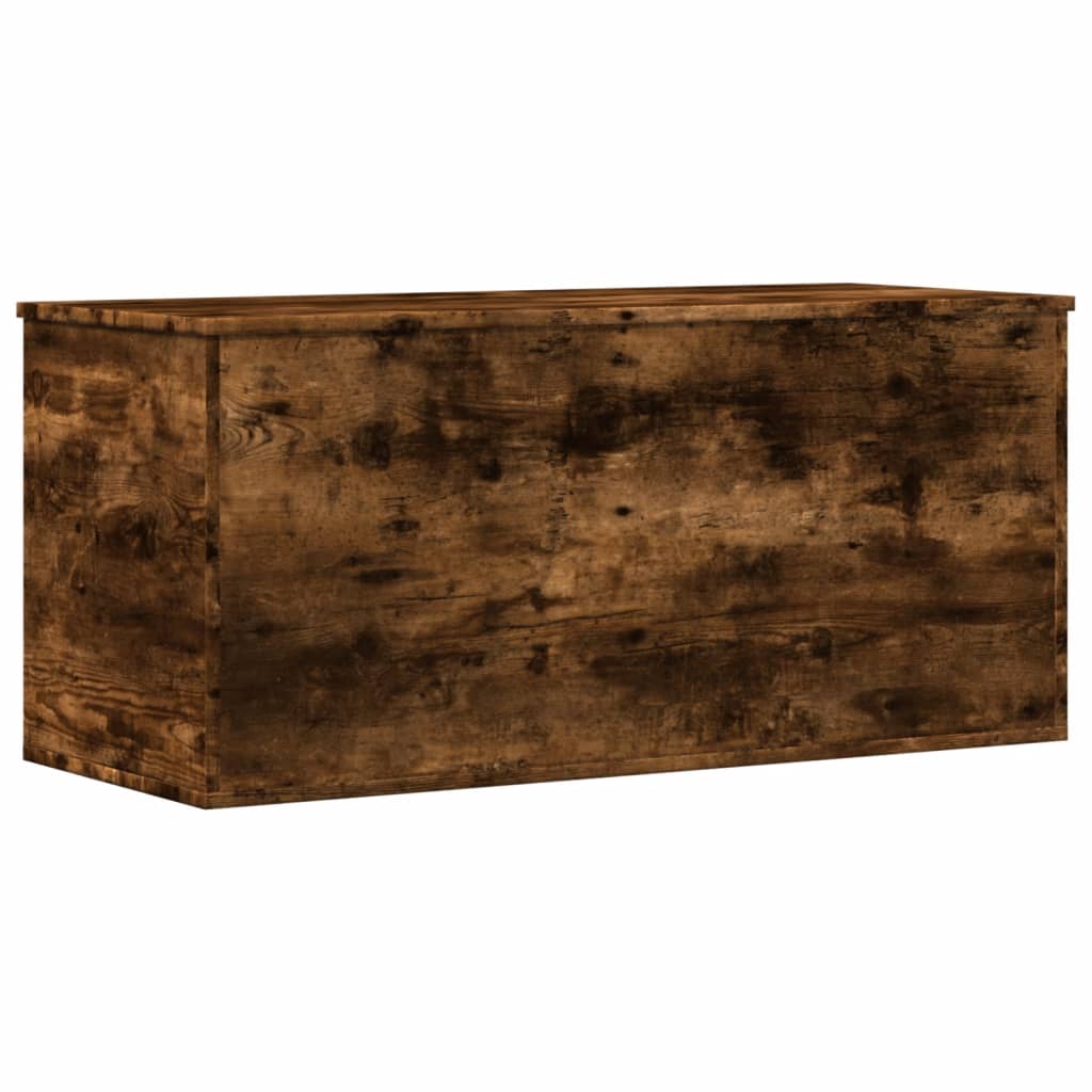 Boîte de rangement chêne fumé 100x42x46 cm bois d'ingénierie - XIOS