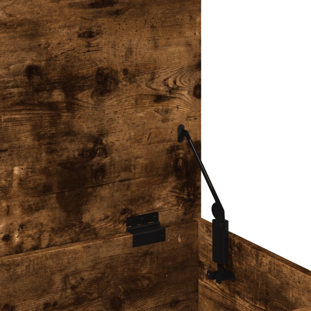 Boîte de rangement chêne fumé 100x42x46 cm bois d'ingénierie - XIOS