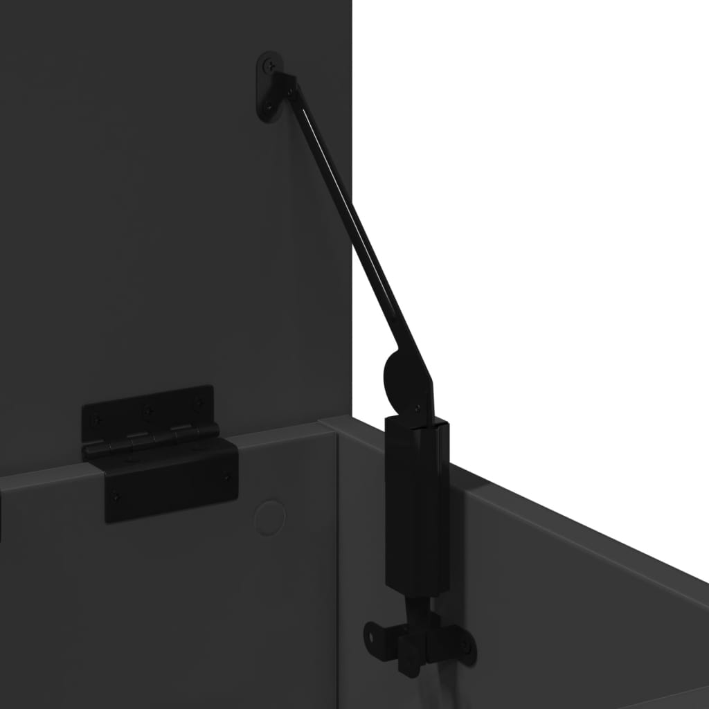 Boîte de rangement noir 30x35x35 cm bois d'ingénierie - XIOS