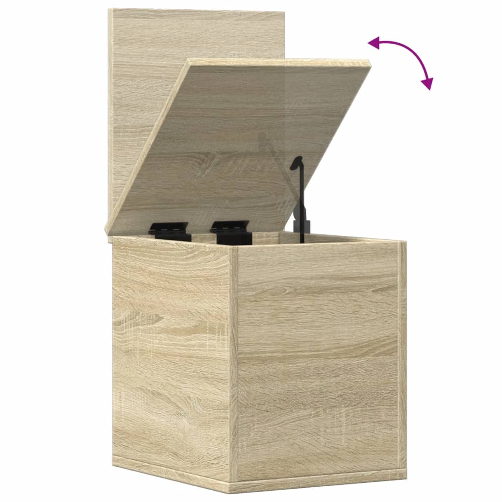 Boîte de rangement chêne sonoma 30x35x35 cm bois d'ingénierie - XIOS