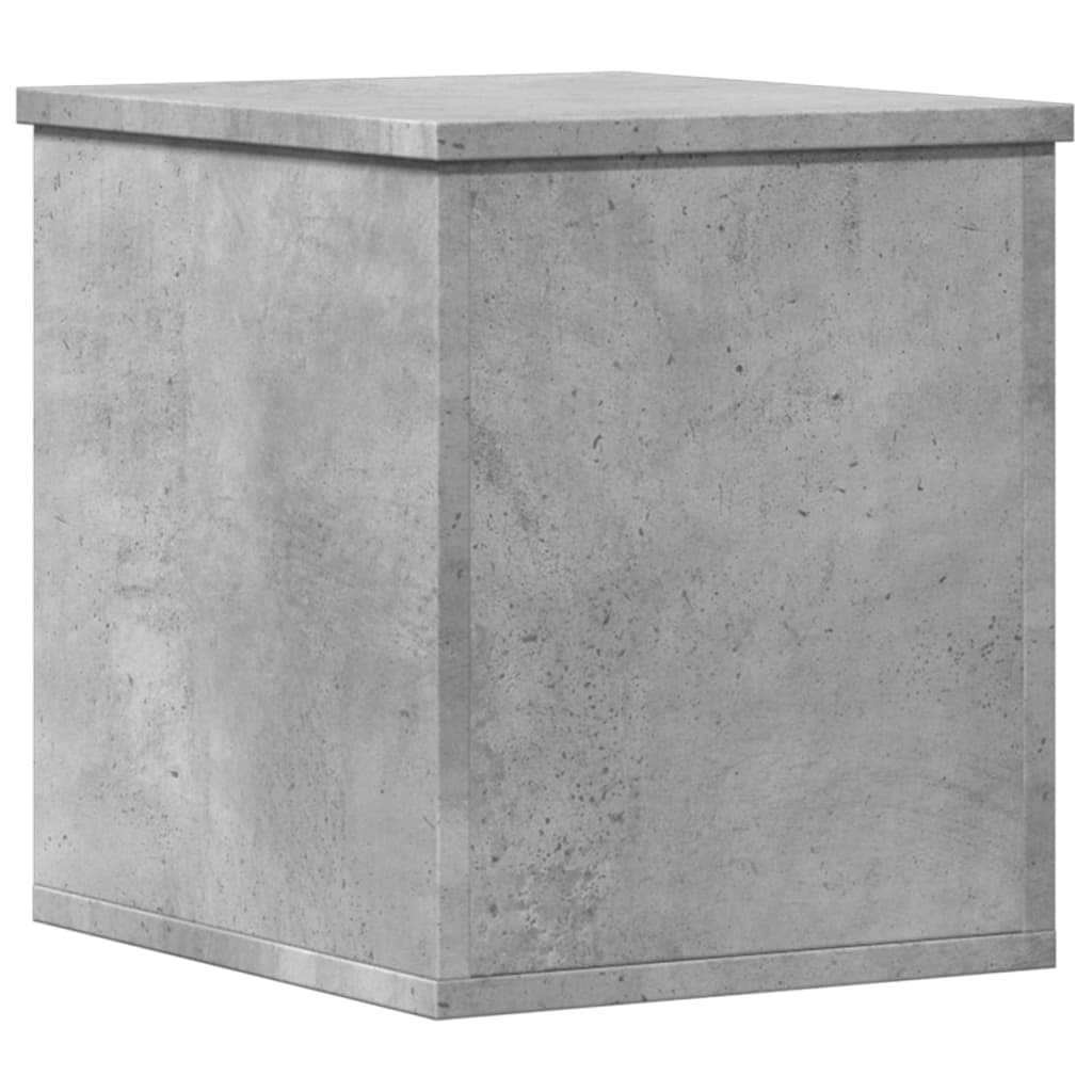 Boîte de rangement gris béton 30x35x35 cm bois d'ingénierie - XIOS