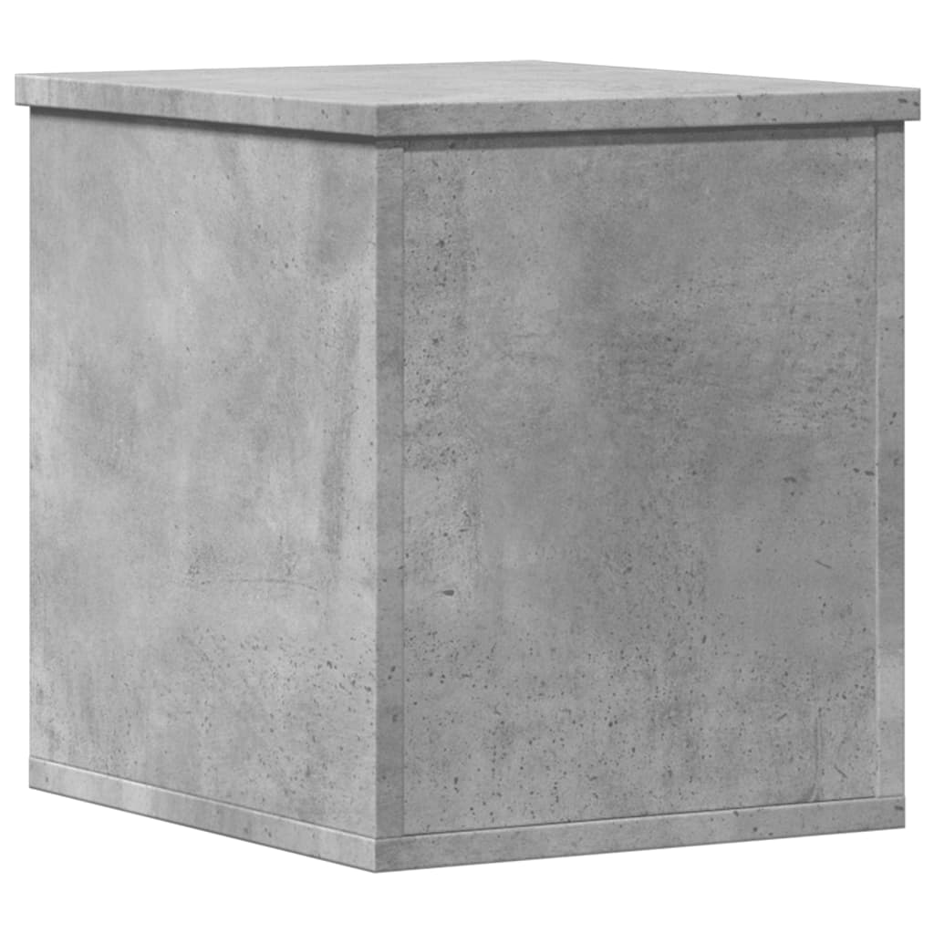 Boîte de rangement gris béton 30x35x35 cm bois d'ingénierie - XIOS