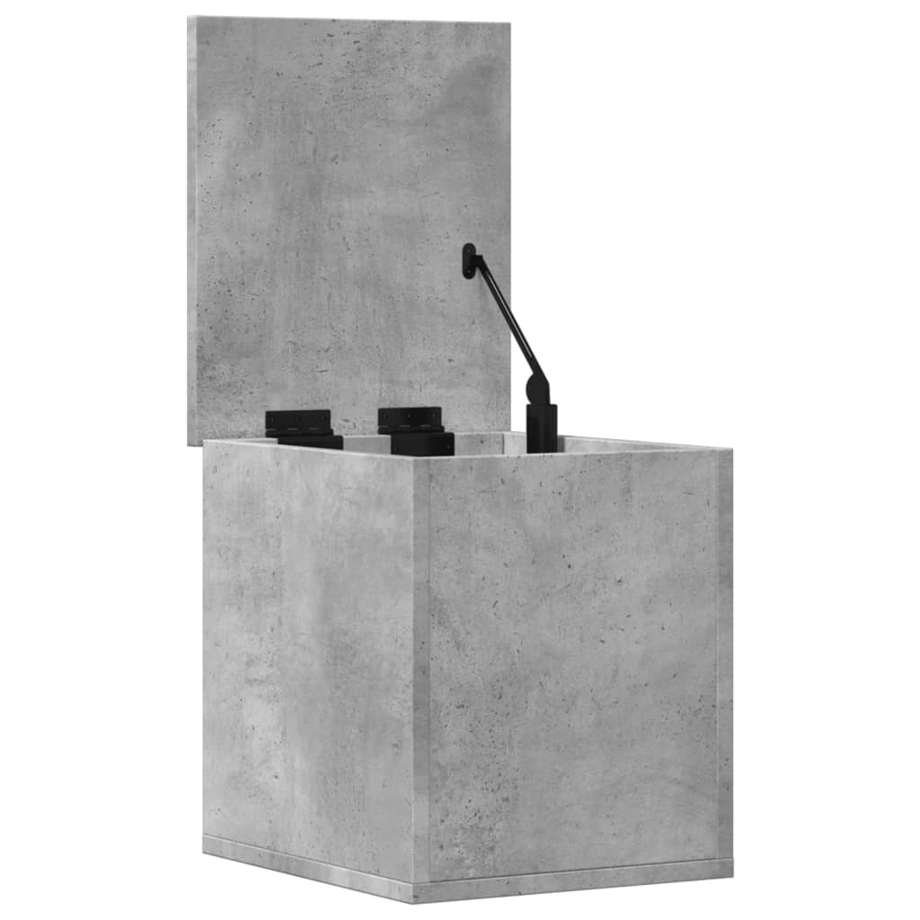 Boîte de rangement gris béton 30x35x35 cm bois d'ingénierie - XIOS
