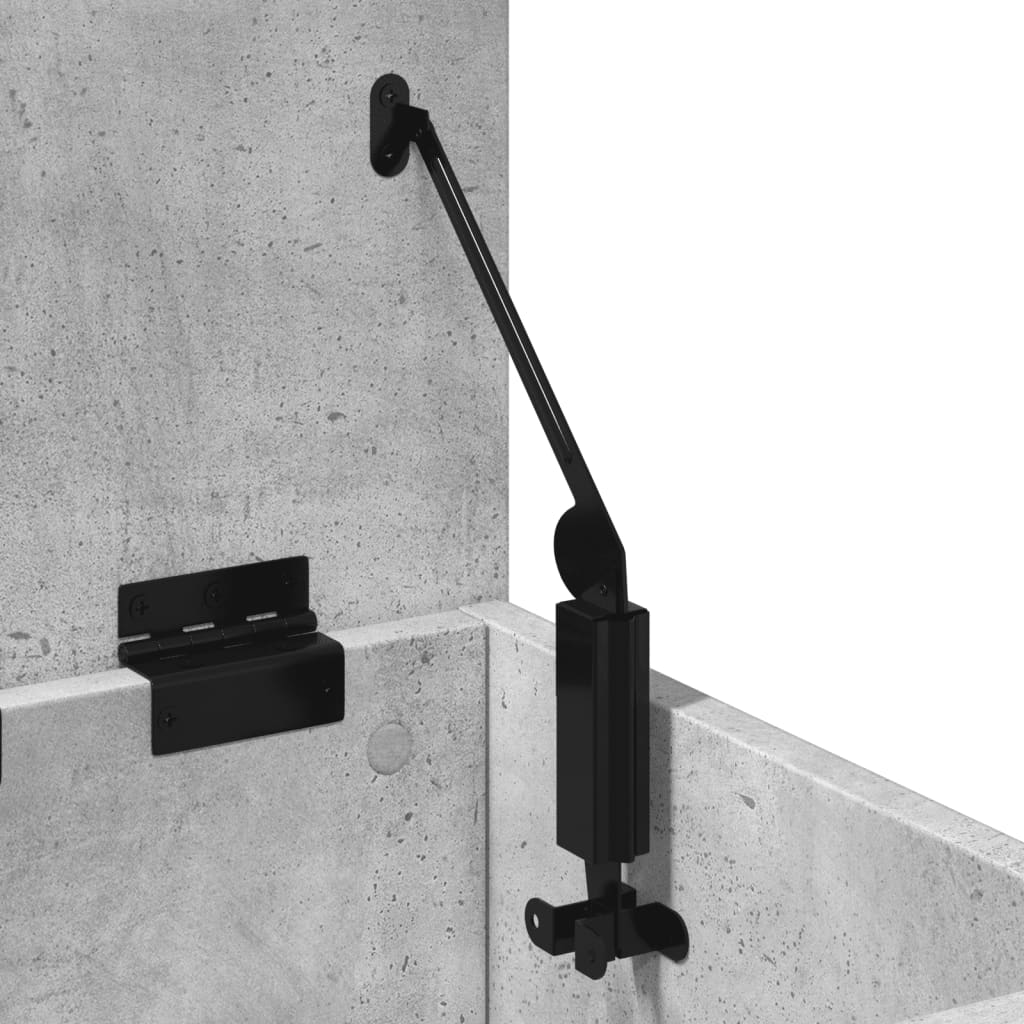 Boîte de rangement gris béton 30x35x35 cm bois d'ingénierie - XIOS