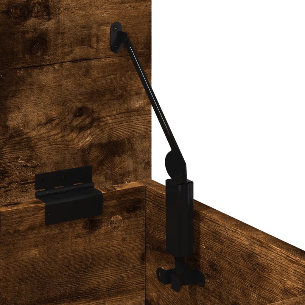 Boîte de rangement chêne fumé 30x35x35 cm bois d'ingénierie - XIOS