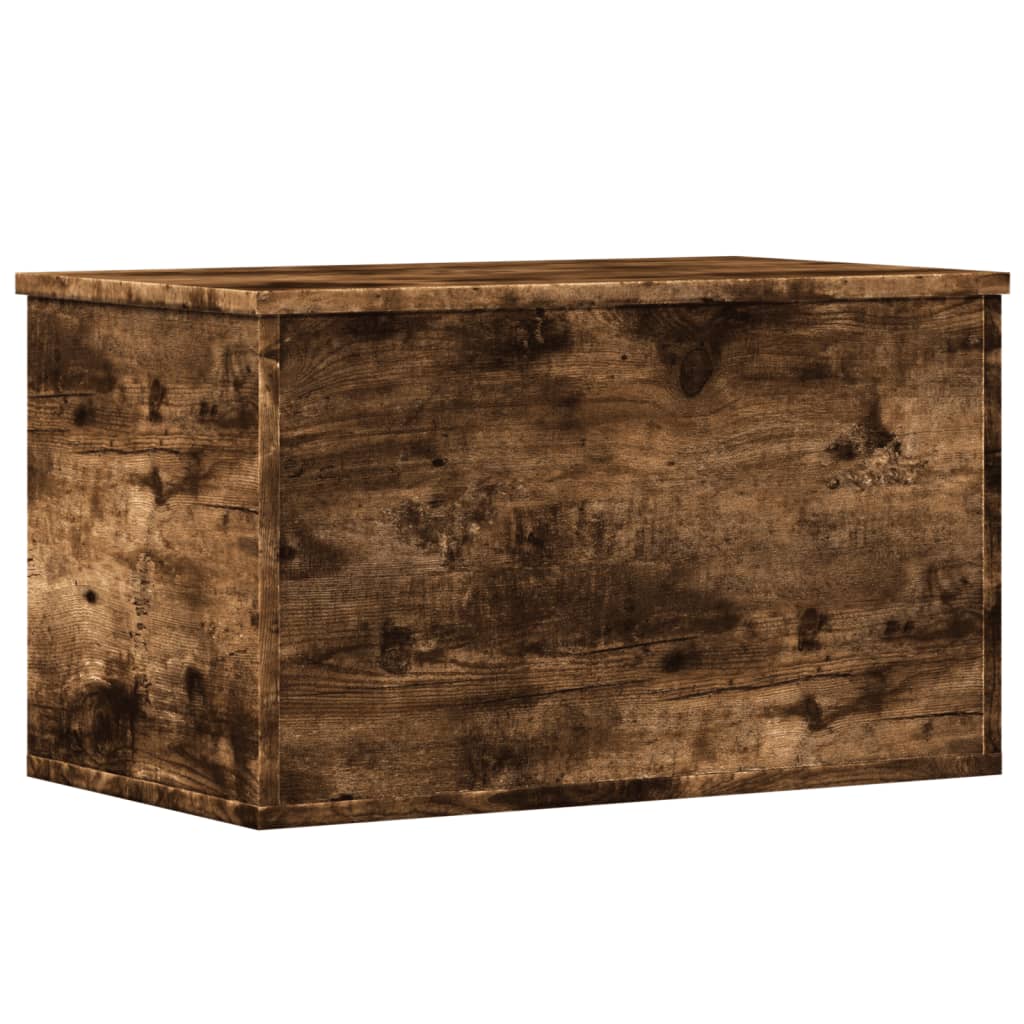Boîte de rangement chêne fumé 60x35x35 cm bois d'ingénierie - XIOS