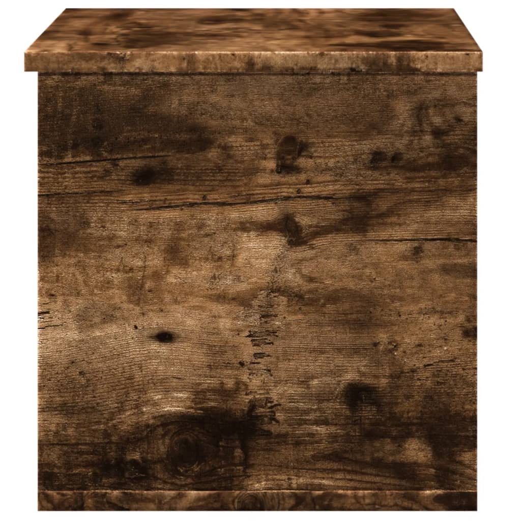 Boîte de rangement chêne fumé 60x35x35 cm bois d'ingénierie - XIOS