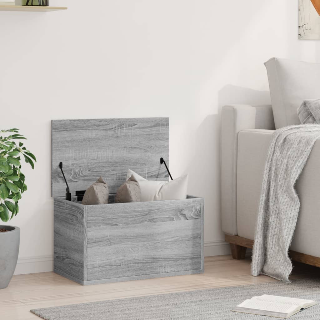 Boîte de rangement sonoma gris 60x35x35 cm bois d'ingénierie - XIOS