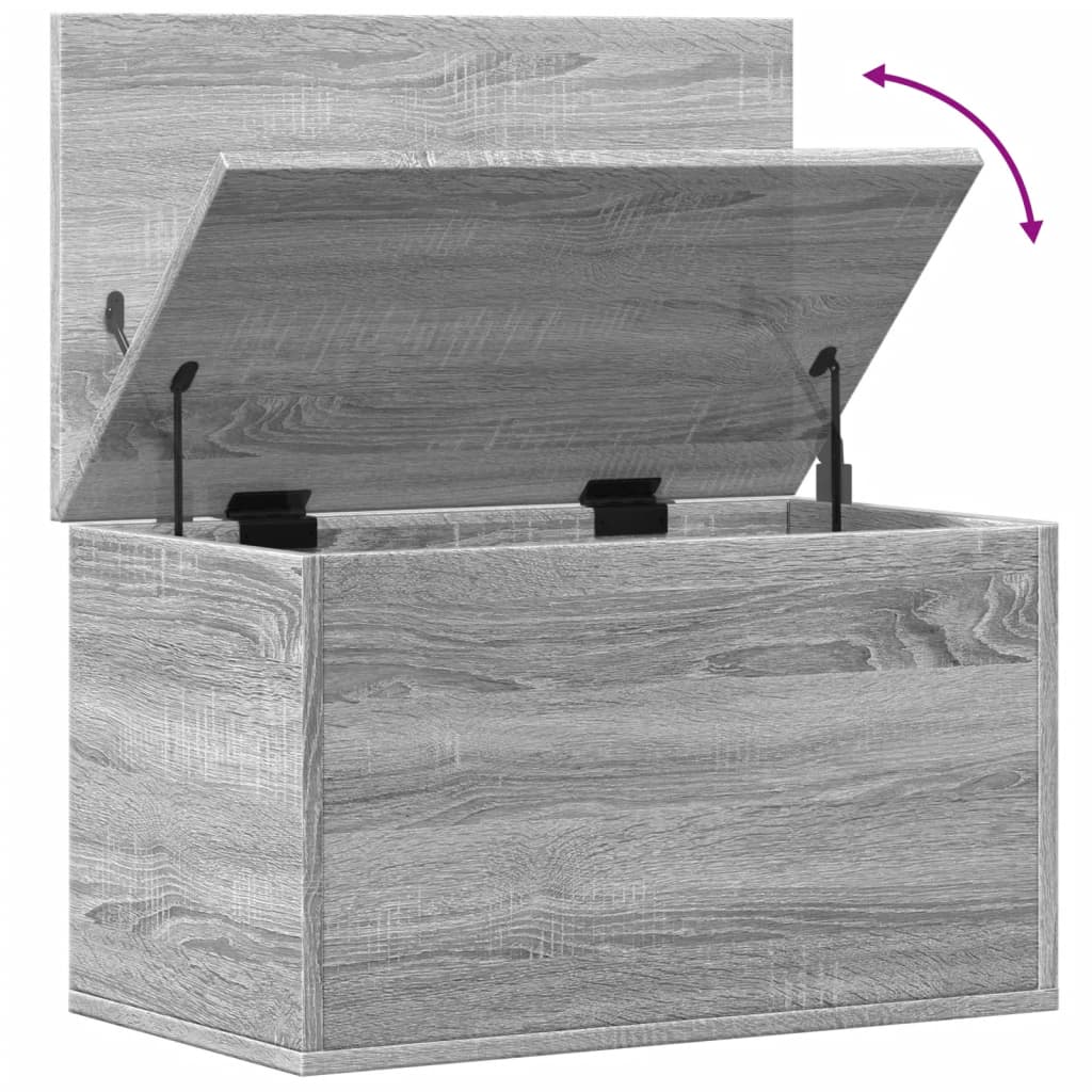 Boîte de rangement sonoma gris 60x35x35 cm bois d'ingénierie - XIOS