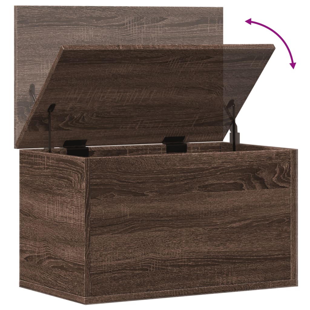 Boîte de rangement chêne marron 60x35x35 cm bois d'ingénierie - XIOS
