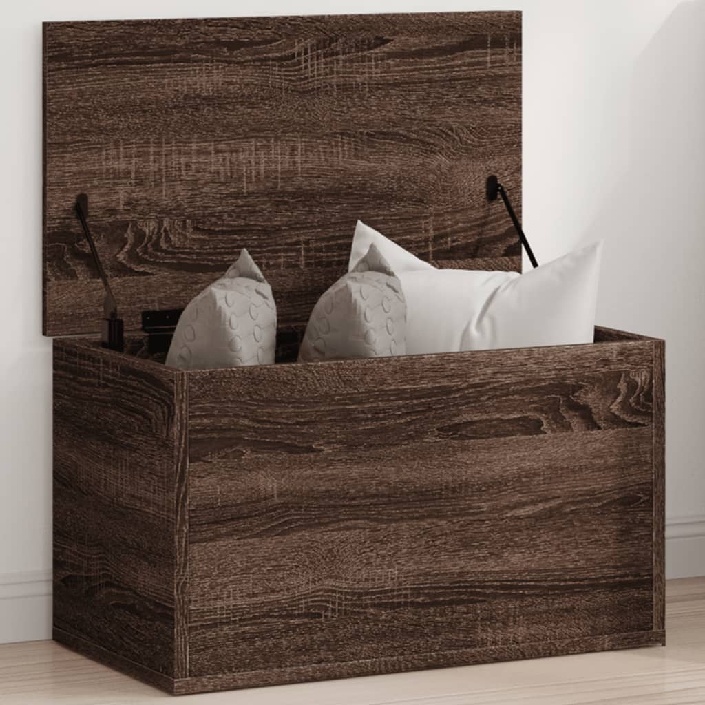 Boîte de rangement chêne marron 60x35x35 cm bois d'ingénierie - XIOS