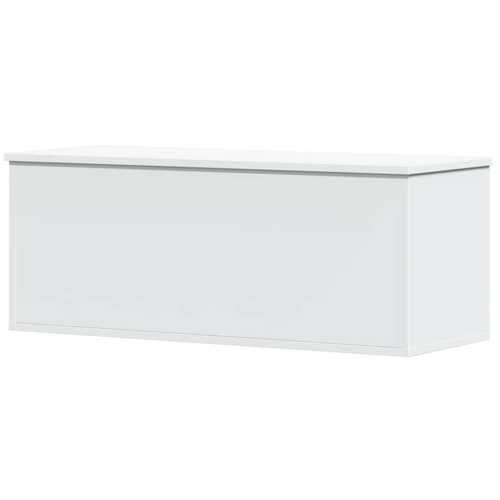 Boîte de rangement blanc 90x35x35 cm bois d'ingénierie