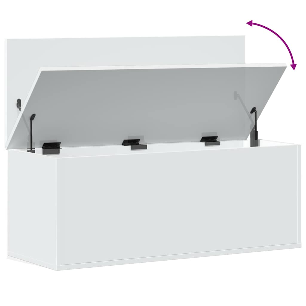 Boîte de rangement blanc 90x35x35 cm bois d'ingénierie - XIOS
